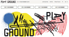 Desktop Screenshot of playgroundfestival.be
