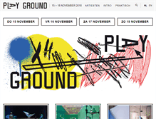 Tablet Screenshot of playgroundfestival.be